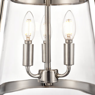 Adabella 11.75" 3-Light Pendant - Polished Nickel