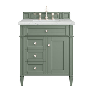 30 Inch Brittany Freestanding Vanity in Smokey Celadon / Ethereal Noctis Top