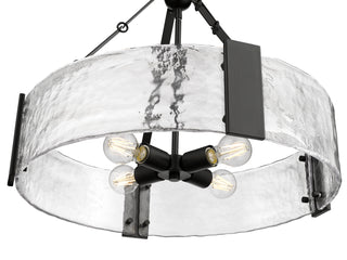 Rezi 24.25" Wide 4-Light Pendant - Matte Black