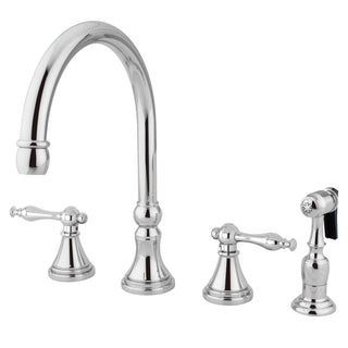 Governor Widespread Kitchen Faucet in Polished Chrome