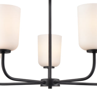 Laphia 27" Wide 5-Light Chandelier - Matte Black