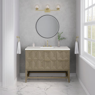48 Inch Emmeline Freestanding Vanity in Pebble Oak / Lime Delight Top