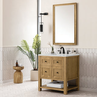 30 Inch Breckenridge Freestanding Vanity in Light Natural Oak / Lime Delight Top