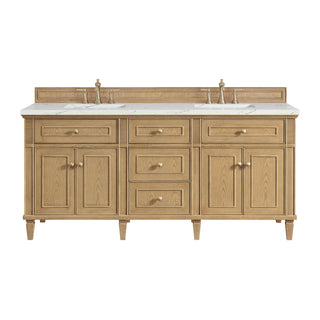 72 Inch Lorelai Freestanding Vanity in Light Natural Oak / Ethereal Noctis Top