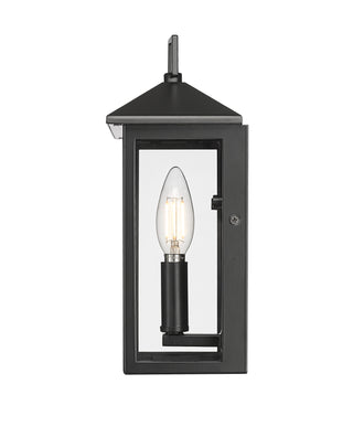 Munger 11" High 1-Light Outdoor Wall Sconce - Powder Coated Black