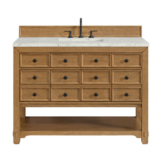 48 Inch Malibu Freestanding Vanity in Amber Birch / Victorian Silver Top