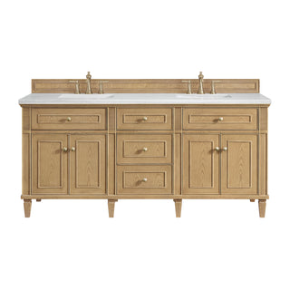 72 Inch Lorelai Freestanding Vanity in Light Natural Oak / Arctic Fall Top