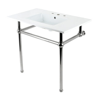 Templeton 37.38 Inch Console Sink in White