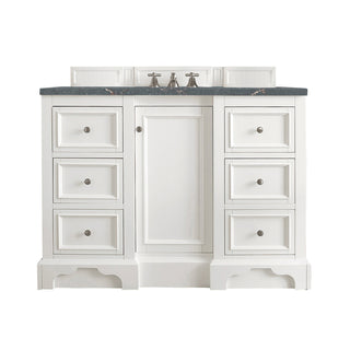 49.25 Inch De Soto Freestanding Vanity in Bright White / Parisien Bleu Top