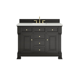 48 Inch Brookfield Freestanding Vanity in Black Onyx / Lime Delight Top
