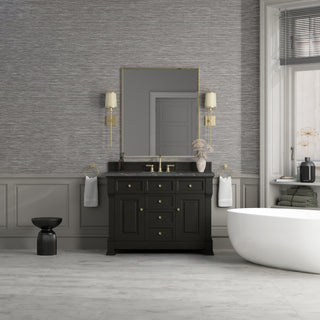 48 Inch Brookfield Freestanding Vanity in Black Onyx / Parisien Bleu Top