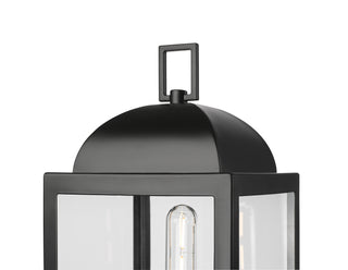 Beaufort 21.25" High 1-Light Outdoor Post Lantern - Powder Coated Black
