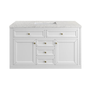 48 Inch Chicago Freestanding Vanity in Glossy White / Eternal Jasmine Pearl Top
