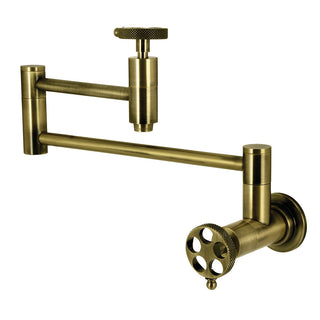 Webb Pot Filler Faucet in Antique Brass