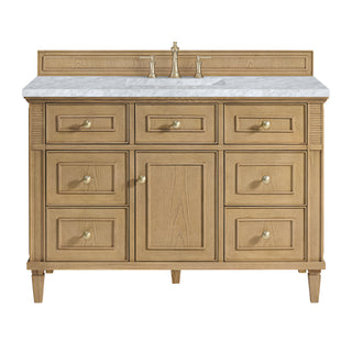 48 Inch Lorelai Freestanding Vanity in Light Natural Oak / Carrara White Top