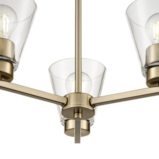 Strayhan 18" 3-Light Chandelier - Modern Gold
