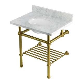 Templeton 30 Inch Console Sink in Carrara Marble