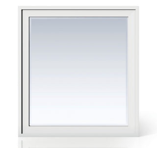 Addison 36" Rectangular Mirror, Glossy White