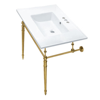 Edwardian 31.13 Inch Console Sink in White