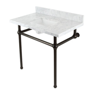 Templeton 36 Inch Console Sink in Carrara Marble