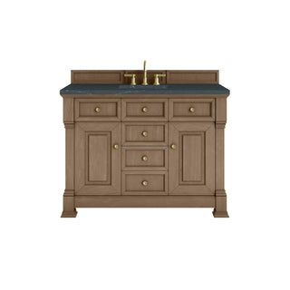 48 Inch Brookfield Freestanding Vanity in Pecan / Charcoal Soapstone Top
