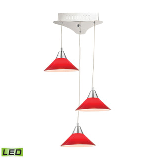 Cono 12'' Wide 3-Light Mini Pendant - Chrome