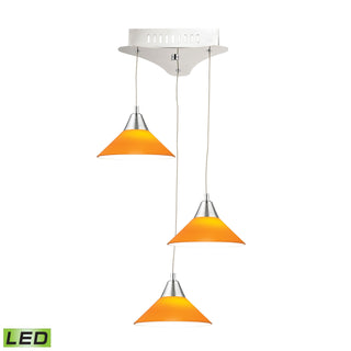 Cono 12'' Wide 3-Light Mini Pendant - Chrome