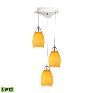 Buro 9'' Wide 3-Light Mini Pendant - Chrome