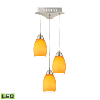 Buro 9'' Wide 3-Light Mini Pendant - Satin Nickel