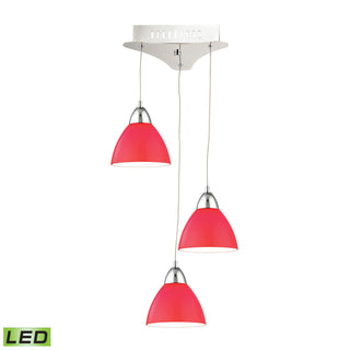 Piatto 11'' Wide 3-Light Mini Pendant - Chrome