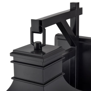 Edenton 21.25" High 3-Light Outdoor Wall Sconce - Matte Black