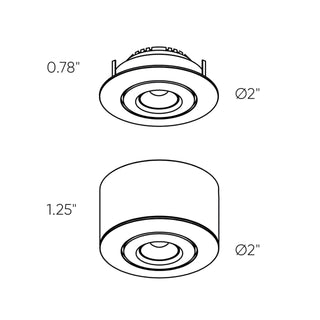 12V LED mini Gimbal Puck Light