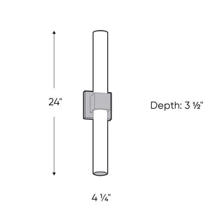 24 Inch CCT Glass LED Vanity Light