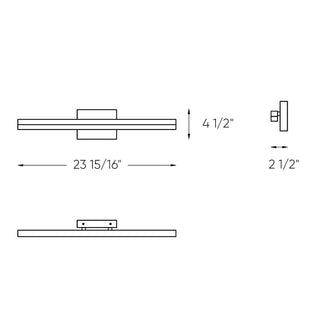 24 Inch CCT LED Linear Vanity Light
