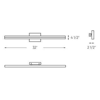 32 Inch CCT LED Linear Vanity Light