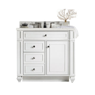 36 Inch Bristol Freestanding Vanity in Bright White / Lime Delight Top