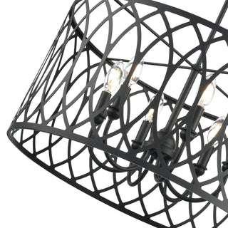 Arelyn 23" Wide 6-Light Pendant - Matte Black