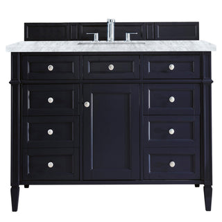 48 Inch Brittany Freestanding Vanity in Victory Blue / Carrara White Top