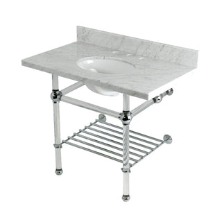 Templeton 36 Inch Console Sink in Carrara Marble