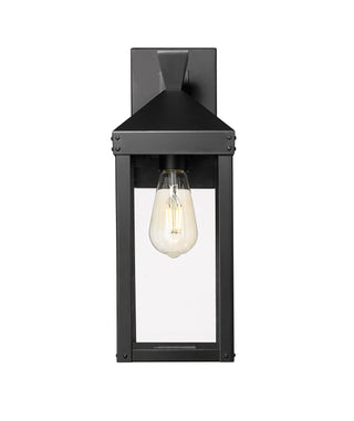 Yates 17.25" High 1-Light Outdoor Wall Sconce - Painted Black