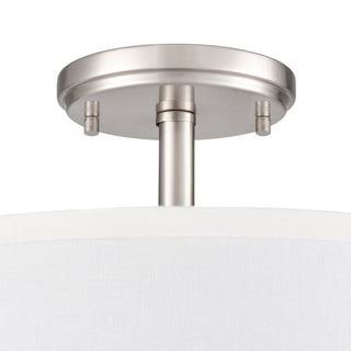 Guyten 13" Wide 2-Light Semi Flush - Brushed Nickel