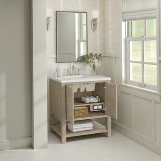 30 Inch Breckenridge Freestanding Vanity in Whitewashed Oak / Lime Delight Top