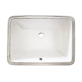 Kastell 20.06 Inch Undermount Bathroom Sink in White