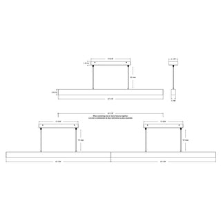 DCP Pendant linear 4' RGB + 5CCT