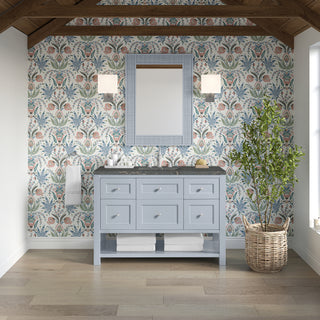 48 Inch Breckenridge Freestanding Vanity in Serenity Blue / Parisien Bleu Top