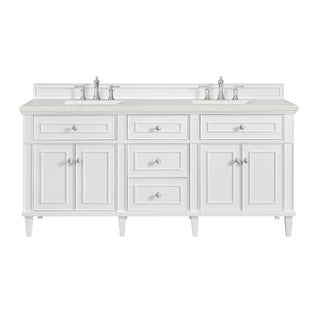 72 Inch Lorelai Freestanding Vanity in Bright White / Lime Delight Top