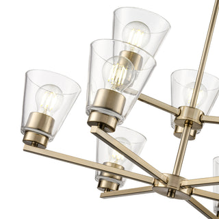 Strayhan 28.5" 9-Light Chandelier - Modern Gold