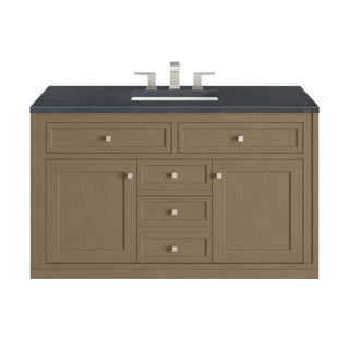 48 Inch Chicago Freestanding Vanity in Walnut Whisper / Charcoal Soapstone Top