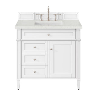 36 Inch Brittany Freestanding Vanity in Bright White / Lime Delight Top