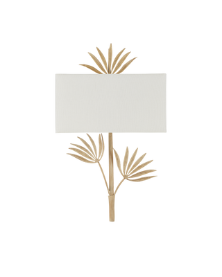 Calliope Coco Cream Wall Sconce, White Shade